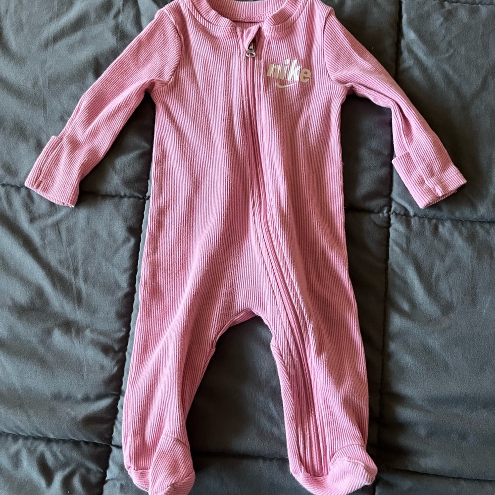 Nike Light Pink Kids Footie One Piece